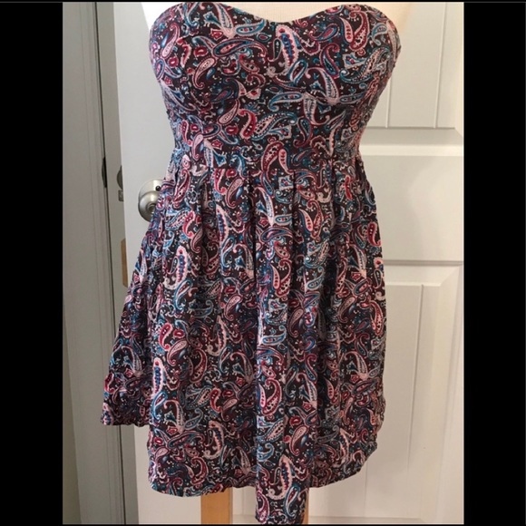 Flirty Paisley Strapless dress Rue21 small - Picture 2 of 8